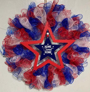 Patriotic Home Sweet Home Wreath