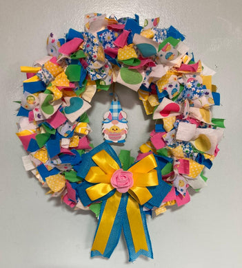 Easter rag wreath