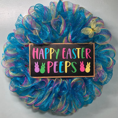 Happy Easter Peeps wreath