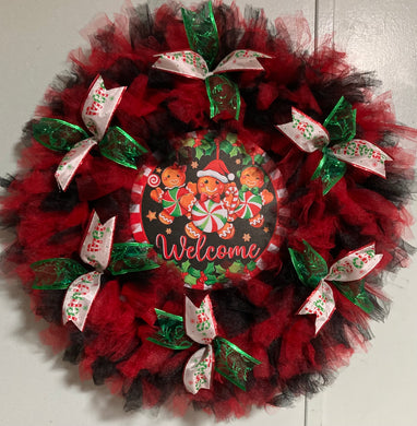 Gingerbread Cookie Christmas Wreath