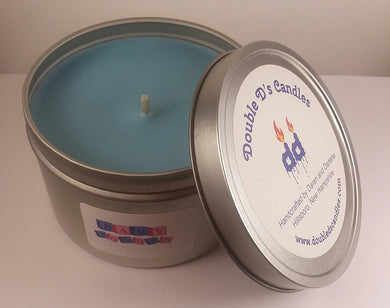 8 ounce tin Baby Powder scented candle